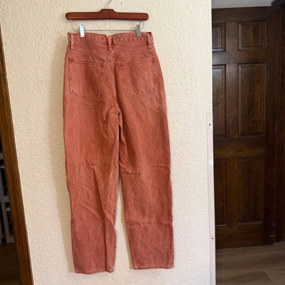 Madewell Baggy Straight Jeans Garment-Dyed Edition 27 Weathered Brick Rigid - Picture 4 of 11
